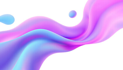 3d abstract fluid shapes, gradient color blobs, modern design elements