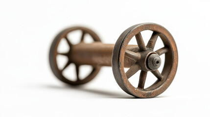 Detailed image of vintage toy artillery wheel showcasing intricate design and craftsmanship, evoking nostalgia