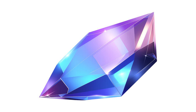 3D transparent triangle square composition, glasses geometric abstract pyramid crystal rectangle. Futuristic holographic plastic effect object, purple glossy different angle shape. Rainbow 3D square - Powered by Adobe