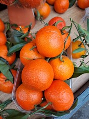 tangerines on a wooden table