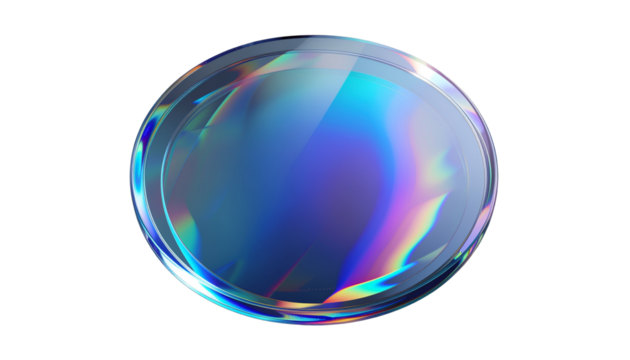 Stacked transparent blue glass or acrylic shapes with curved edges abstract design element isolate