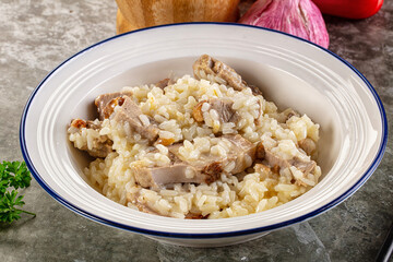 Risotto woth fried duck breast