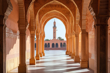 interior of the mosque in cordoba spain