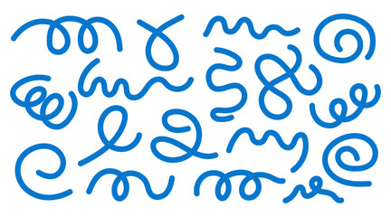 Squiggle abstract line and shapes and Geometric Shapes