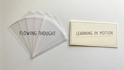 Clear and Creative Presentation of Flowing Thought with Learning in Motion Concept Using Transparent Sheets