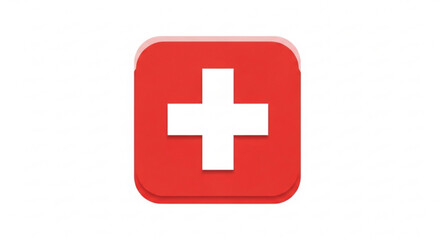 Obraz premium Red cross medical healthcare symbol vector graphic design for hospital emergency aid and first aid services