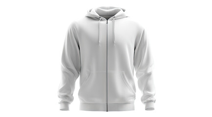 White zip-up hoodie