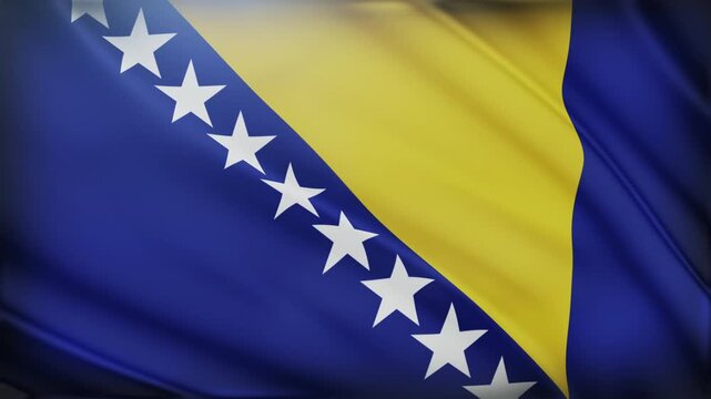 Flag of bosnia and herzegovina gently waving in beauty. Perfect for presentations, educational materials, websites, and cultural themed designs.