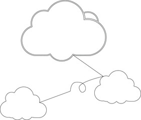 Captivating Cloud Line Art Vector Bundle Set Illustration for Digital and Print Graphics
