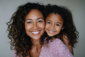 Happy Black mother carrying her young daughter on her shoulders in outdoor park setting