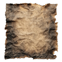 Burnt Aged Parchment Paper with Damaged Rough Edges