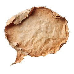 Burnt Paper Oval Speech Bubble with Fire Damaged Edges