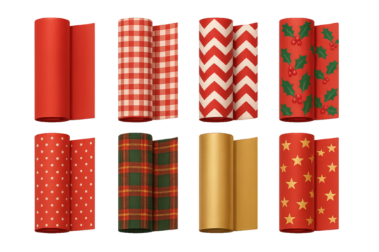 Beautiful collection of festive gift wrapping paper designs showcasing holiday themes and colors