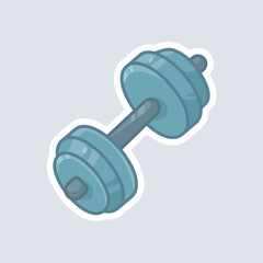 Dumbbell Flat Pastel Vector Icon for Gym, Workout, and Fitness Strength Training Design Projects
