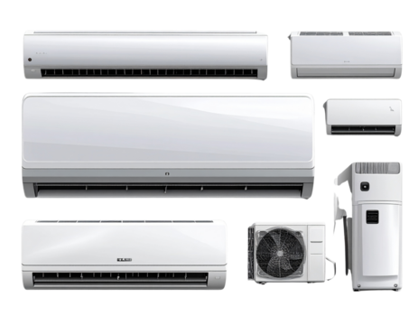 air conditioner on white background - Powered by Adobe