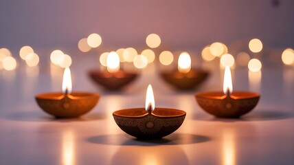 burning candles in the church