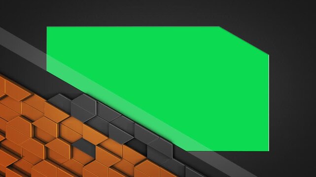 Sports News broadcast set with video green screen, professional broadcast sponsor preview