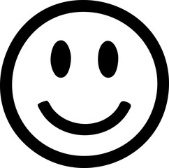 Fototapeta premium Simple, cheerful smiley face icon conveying happiness and positivity, perfect for branding and design projects needing a joyful touch.