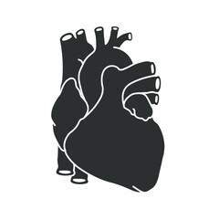 Heart organ logo flat design, heart icon, simple hand drawn organ vector illustration, flat design element. Illustration design for, logo, symbol, icon, and emblem.
