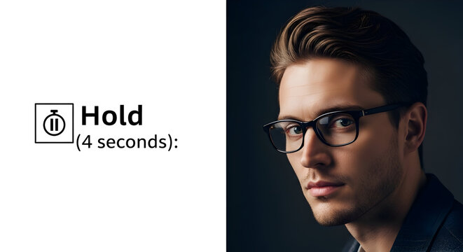 Diagram of box breathing with inhale hold exhale steps and meditation icon 24817571 1