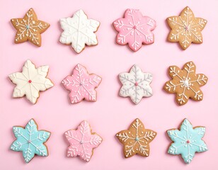 A delightful scene of beautifully decorated cookies perfect for holiday cheer.