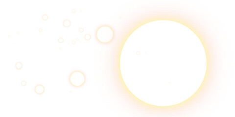 Abstract bright yellow vector sphere egg icon with shiny orange light circle design