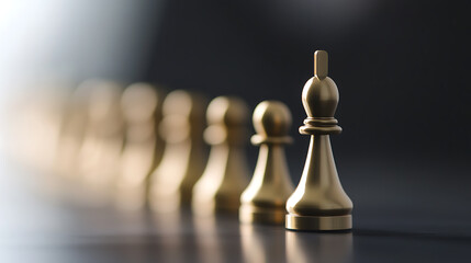 Golden chess pieces, symbolizing strategy and leadership.  Precision and thoughtful planning are key to success in any competitive environment.  #StrategicMove