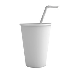 Cup with straw, alpha channel