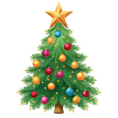 christmas tree isolated on white