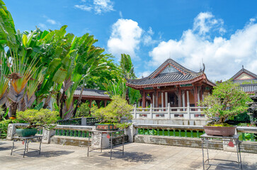 Chinese garden at the Su Dongpo Memorial Hall, Huizhou, China.