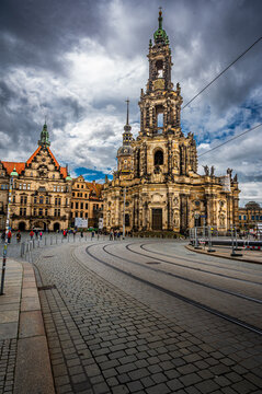 Hofkirche und Schloss Dresden, Dresden, Sachsen, Deutschland