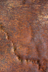 old iron sheet. Rusty metal surface. Rusty steel. vintage style. rusty iron. for background and text. close-up. oxidation, destruction. worn surface. horizontal photo. close-up, macro