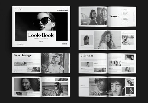 Lookbook Template Design Layout Landscape
