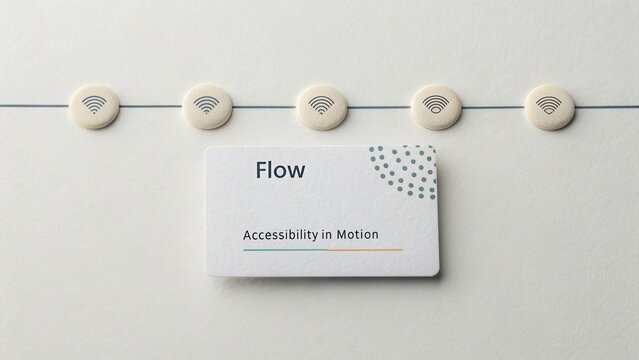 Flow Card for Accessibility in Motion with Icons in a Minimalistic Design Layout
