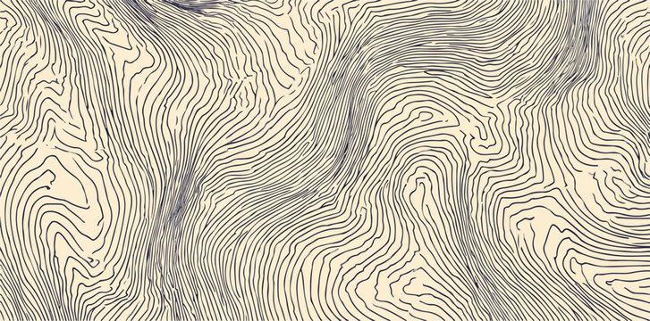 Un'illustrazione vettoriale astratta che ricorda le linee topografiche, creando un motivo dinamico e avvolgente, ideale per sfondi creativi.