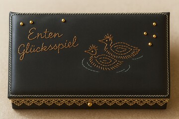 Edle Geschenkbox mit Stickerei – Enten-Glücksspiel