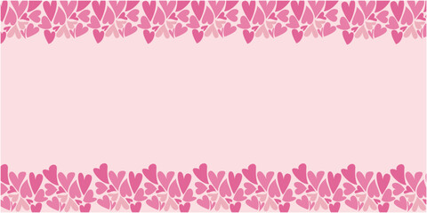 Heart pattern decoration illustration. Pink lovely heart icon design banner for Valentine's day. Vector illistration