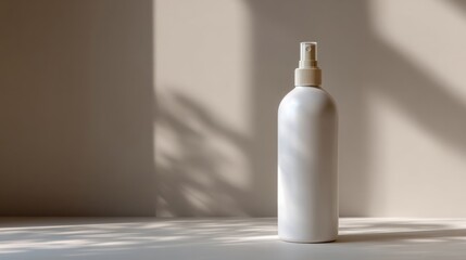 Sunlit minimalist spray bottle whispers wellness secrets, invoking Candlemas cleansing rituals, spa serenity, and zero-waste aspirations