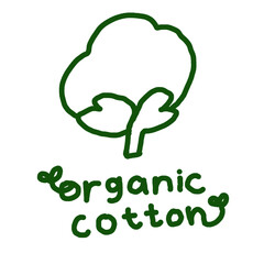 Sustainable Icon for slow fashion goods label vegan certified cotton organic bamboo recycle items