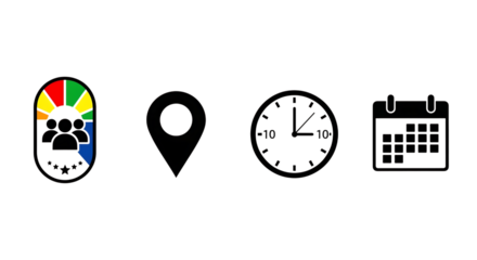 Colorful abstract geometric shape with segmented sections and lines isolated on white background