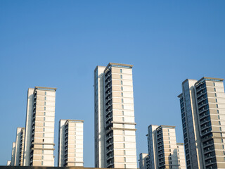 Fototapeta premium Aerial view of modern high-rise residential