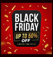 Black friday super sale social media banner template