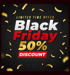 Black friday super sale social media banner template