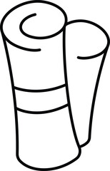 two rolled scrolls or paper documents