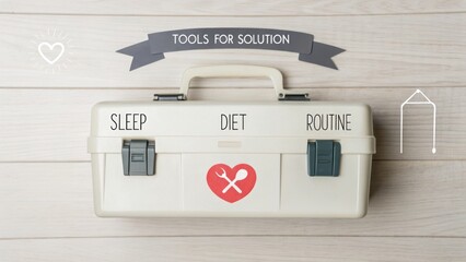 A toolbox of tools focusing on sleep diet and routine
