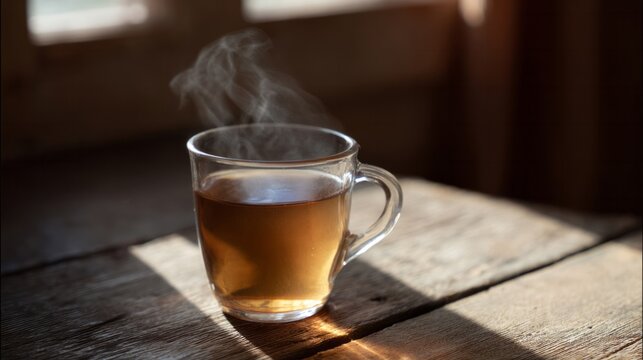 Steaming herbal elixir whispers tales of morning tranquility, perfect for Hygge devotees and National Tea Day enthusiasts alike