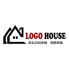 Simple and elegant real estate house logo