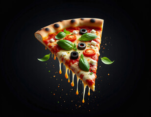 pizza aglio with tomato sauce