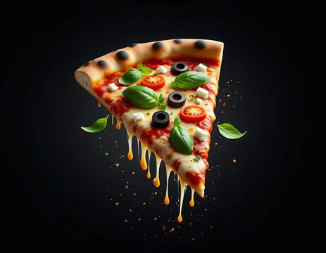 pizza aglio with tomato sauce