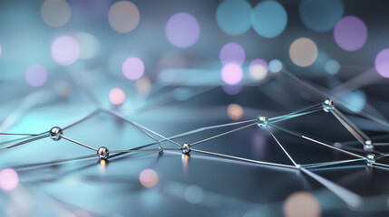 Network security concept vibrant colors with abstract connections and glowing elements creating modern digital atmosphere